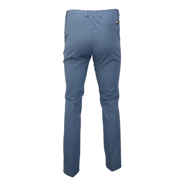 Piet Elastische Taille Broek | Tilburg Indigo | www.pietkoopmans.nl