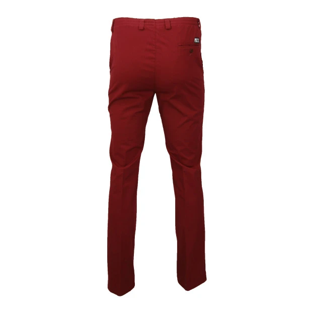 Piet Elastische Taille Broek | Tilburg Rood | www.pietkoopmans.nl