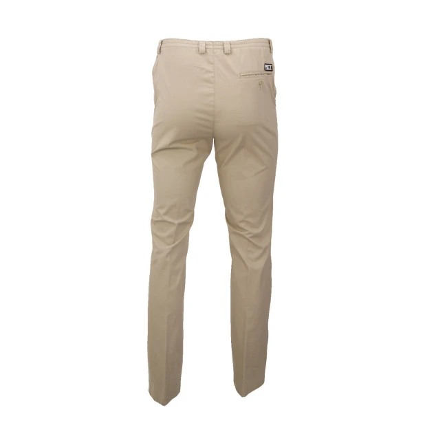 Piet Elastische Taille Broek | Extra Lang Tilburg Beige | www.pietkoopmans.nl