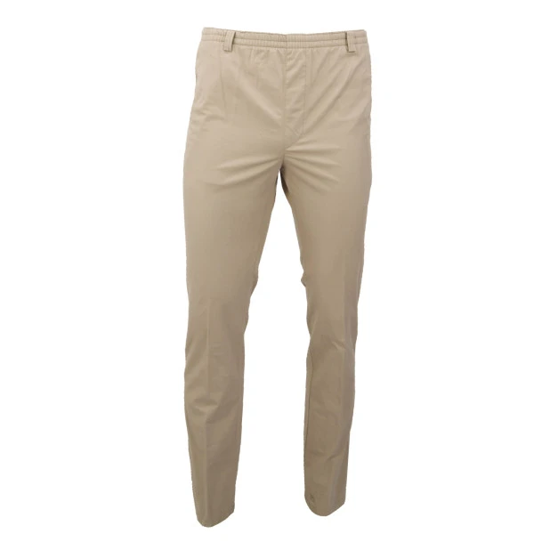 Piet Elastische Taille Broek | Extra Lang Tilburg Beige | www.pietkoopmans.nl