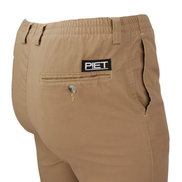 Piet Elastische Taille Broek | Extra Lang Tilburg Camel | www.pietkoopmans.nl