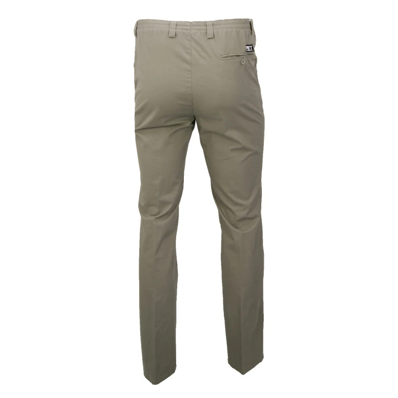 Piet Elastische Taille Broek | Tilburg Khaki | www.pietkoopmans.nl