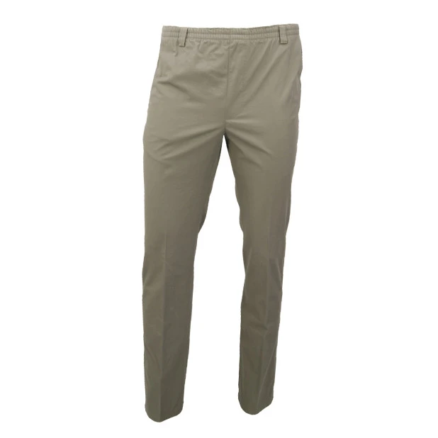 Piet Elastische Taille Broek | Extra Lang Tilburg Khaki | www.pietkoopmans.nl