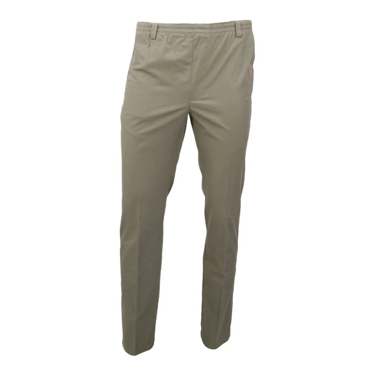 Piet Elastische Taille Broek | Tilburg Khaki | www.pietkoopmans.nl