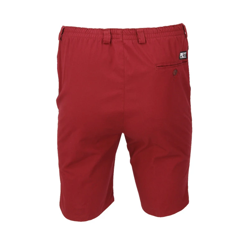 Piet Elastische Taille Korte Broek | Rood | www.pietkoopmans.nl
