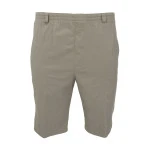 Piet Elastische Taille Korte Broek | Khaki | www.pietkoopmans.nl