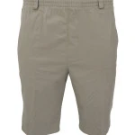 Piet Elastische Taille Korte Broek | Khaki | www.pietkoopmans.nl