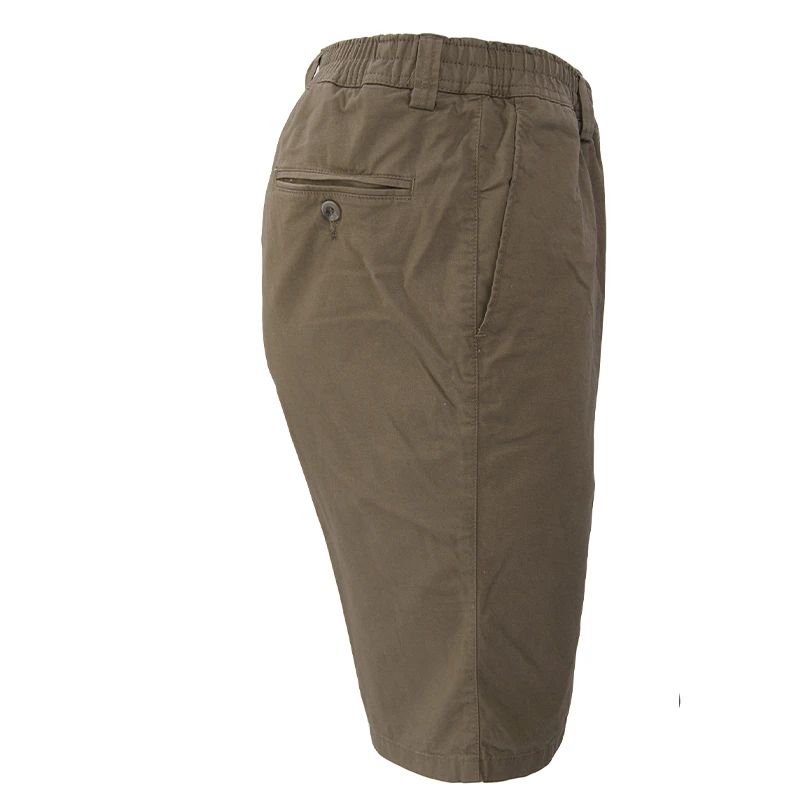 Piet Elastische Taille Korte Broek | Taupe | www.pietkoopmans.nl
