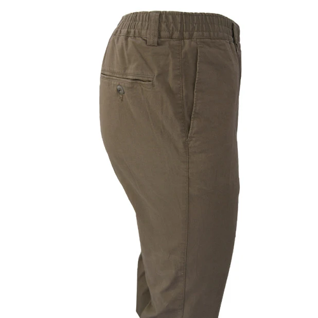 Piet Elastische Taille Broek | Tilburg Taupe | www.pietkoopmans.nl