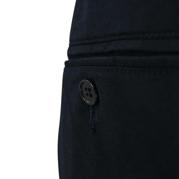 Piet Elastische Taille Korte Broek | Marine | www.pietkoopmans.nl