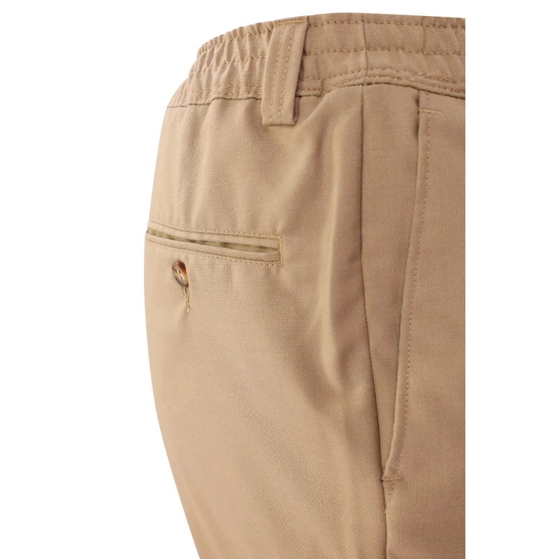 Elastische taille Pantalon Wol | Camel | www.pietkoopmans.nl