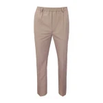 Elastische taille Pantalon Wol | Greige | www.pietkoopmans.nl