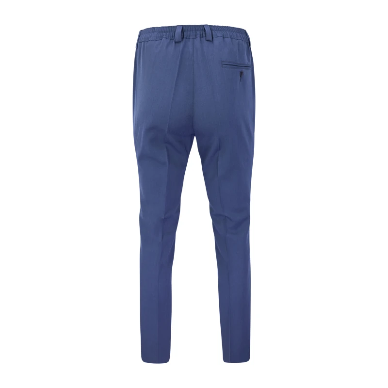 Elastische Taille Pantalon Wol Zomer| Indigo