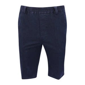 Elastische Taille Korte Broek | Donker Denim