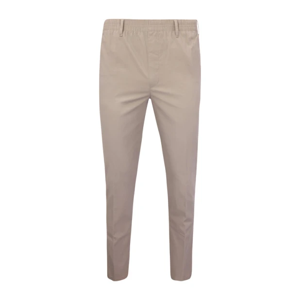 Piet Elastische Taille Broek | Ameland Beige Lang | www.pietkoopmans.nl