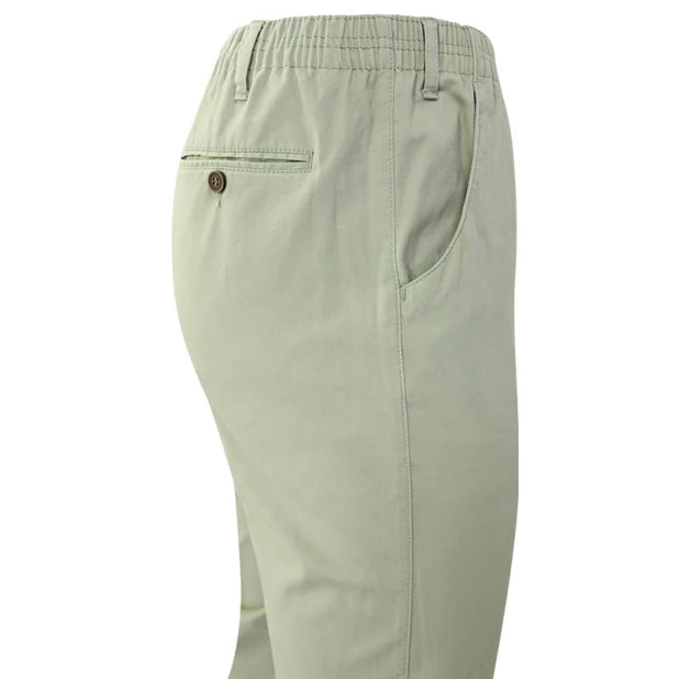 Piet Elastische Taille Broek | Ameland Groen | www.pietkoopmans.nl