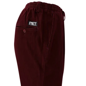 Piet Elastische Taille Broek | Bordeaux Velours