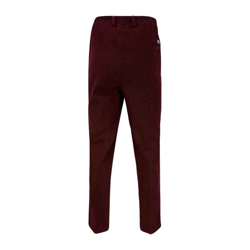 Piet Elastische Taille Broek | Bordeaux Velours
