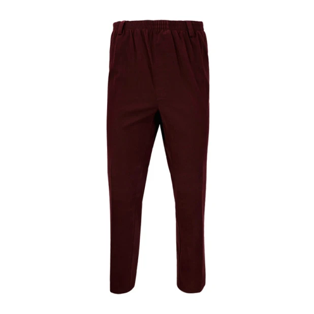 Piet Elastische Taille Broek | Bordeaux Velours
