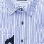 Eterna Streep Overhemd | Blauw | www.pietkoopmans.nl