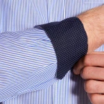Eterna Streep Overhemd | Blauw | www.pietkoopmans.nl