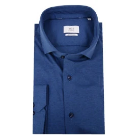 Eterna Overhemd Stretch | Jeans Blauw
