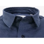 Eterna Overhemd Tricot | Marine Gerstekorrel | www.pietkoopmans.nl