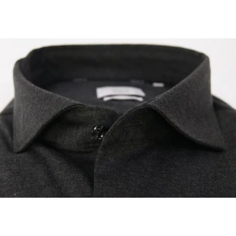 Eterna Overhemd Stretch | Antraciet | www.pietkoopmans.nl