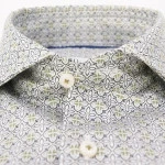 Eterna Overhemd Two Ply | Olijf Print | www.pietkoopmans.nl
