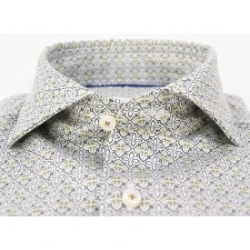 Eterna Overhemd Two Ply | Olijf Print
