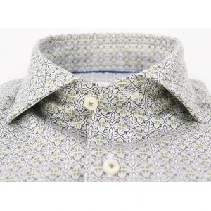 Eterna Overhemd Two Ply | Olijf Print