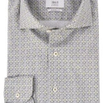 Eterna Overhemd Two Ply | Olijf Print | www.pietkoopmans.nl