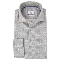 Eterna Overhemd Two Ply | Olijf Print