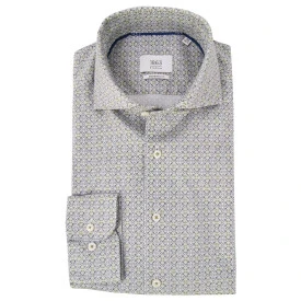 Eterna Overhemd Two Ply | Olijf Print