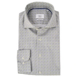 Eterna Overhemd Two Ply | Olijf Print