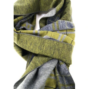 Eterna Zijde Shawl Geweven | Grijs Groen