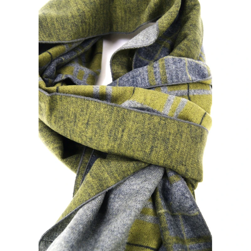Eterna Zijde Shawl Geweven | Grijs Groen | www.pietkoopmans.nl