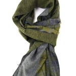 Eterna Zijde Shawl Geweven | Grijs Groen | www.pietkoopmans.nl