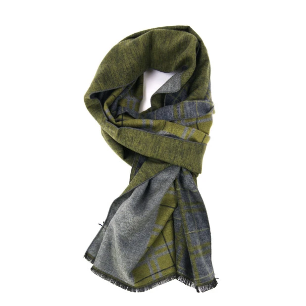 Eterna Zijde Shawl Geweven | Grijs Groen | www.pietkoopmans.nl