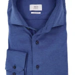 Eterna Overhemd Jersey | Midden Blauw | www.pietkoopmans.nl