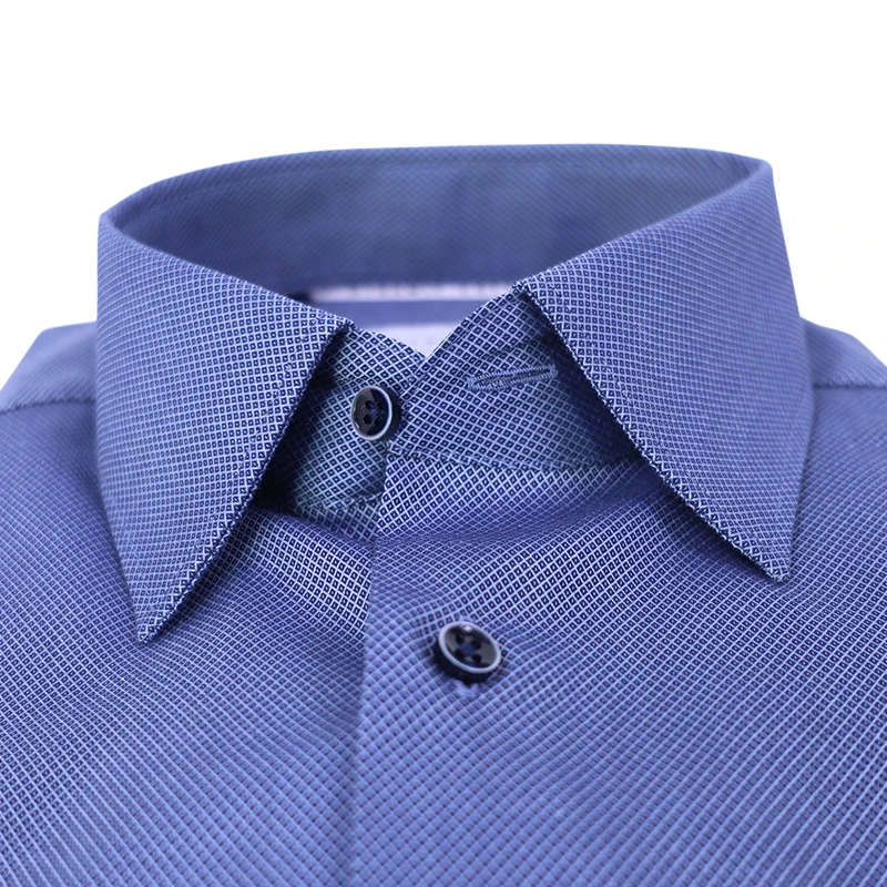Eterna Overhemd Strijkvrij | Denim Print | www.pietkoopmans.nl
