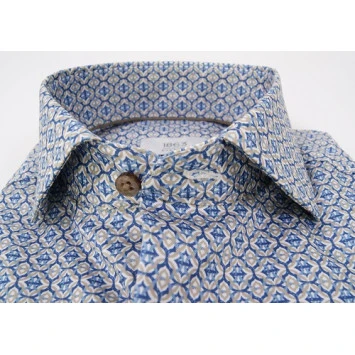 Eterna Overhemd Two Ply | Lichtblauw Print | www.pietkoopmans.nl