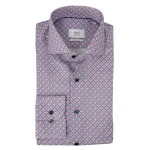 Eterna Overhemd Two Ply | Rood Blauw Print | www.pietkoopmans.nl
