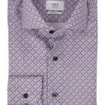 Eterna Overhemd Two Ply | Rood Blauw Print | www.pietkoopmans.nl