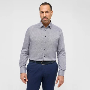 Eterna Overhemd | Taupe Zwart Print