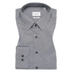 Eterna Overhemd | Taupe Zwart Print | www.pietkoopmans.nl