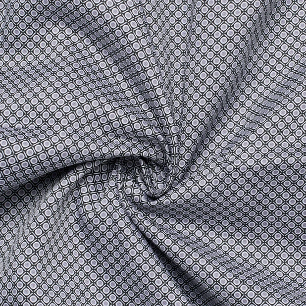 Eterna Overhemd | Taupe Zwart Print | www.pietkoopmans.nl