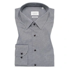 Eterna Overhemd | Taupe Zwart Print