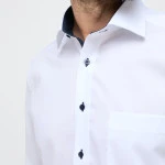 Eterna Shirt Korte Mouw Comfort Fit | Wit | www.pietkoopmans.nl