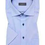 Eterna Shirt Korte Mouw Comfort Fit | Lichtblauw | www.pietkoopmans.nl
